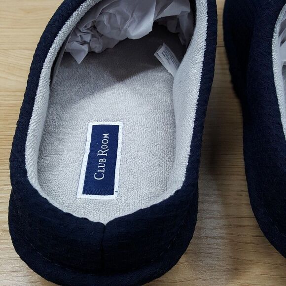 CLUB ROOM Slide Slippers Mens Size 10 11 Blue Comfort Flexible Slip On BEST DAD - Picture 3 of 5